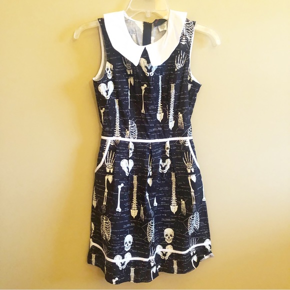 NWT Folter Glow in the Dark Skeleton Dress - Picture 1 of 12